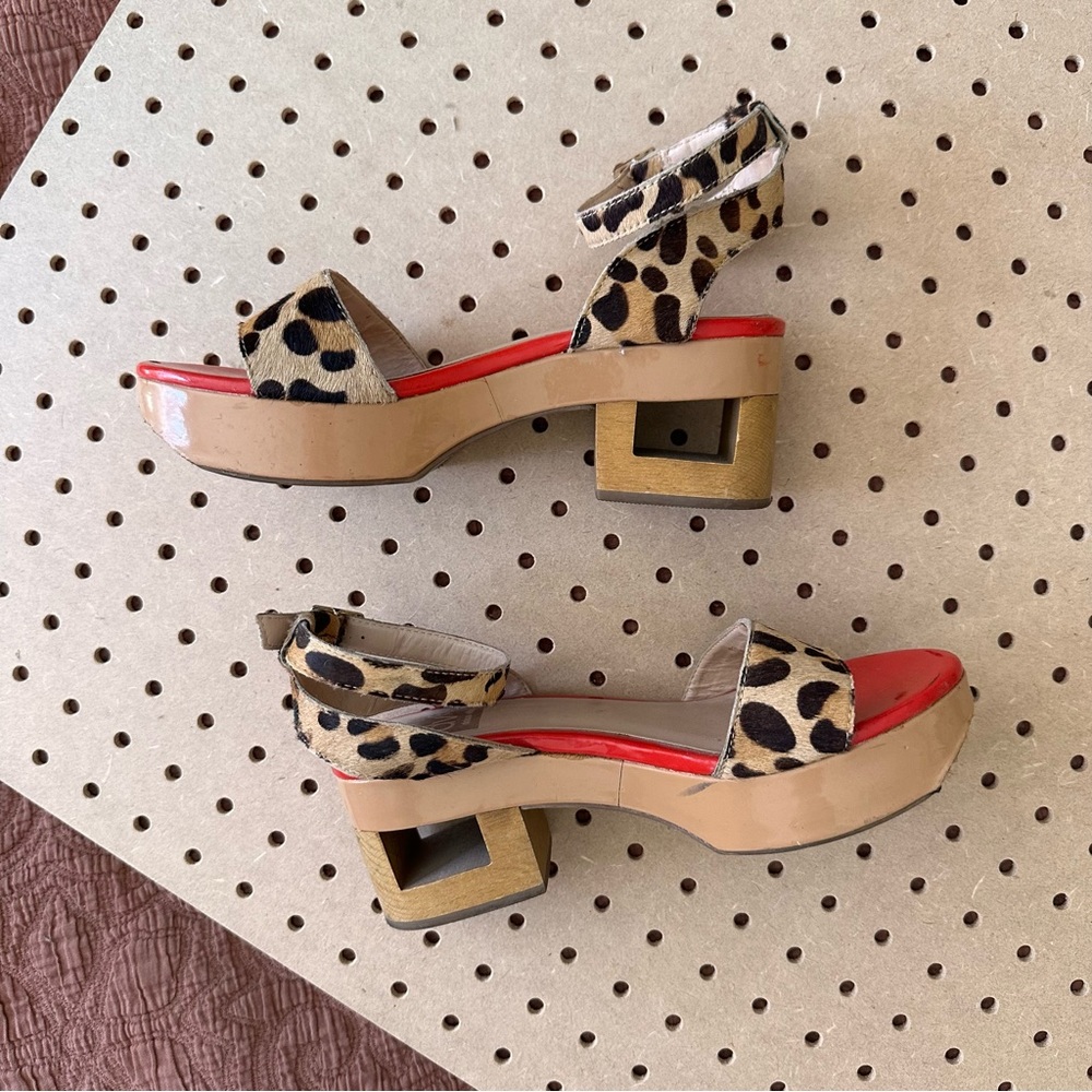 Dolce Vita Leopard Print Block Heels